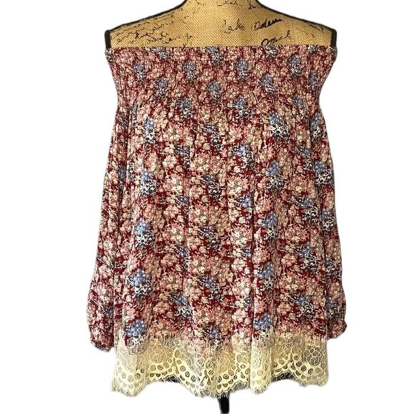 Anthropologie Vanessa Virginia Quarter Sleeve Off Shoulder Blouse - Picture 3 of 8